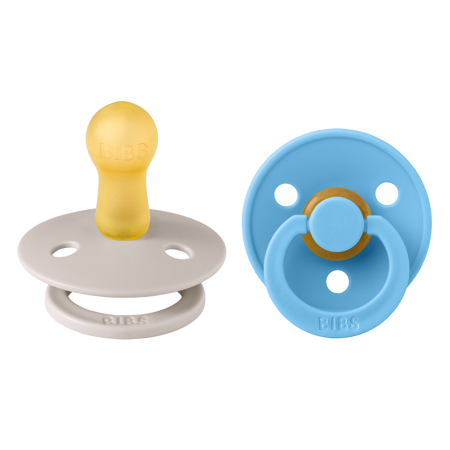 BIBS Colour Fopspeen Round | Mushroom & Breeze | Maat 2 | 6+ maanden | 2-pack
