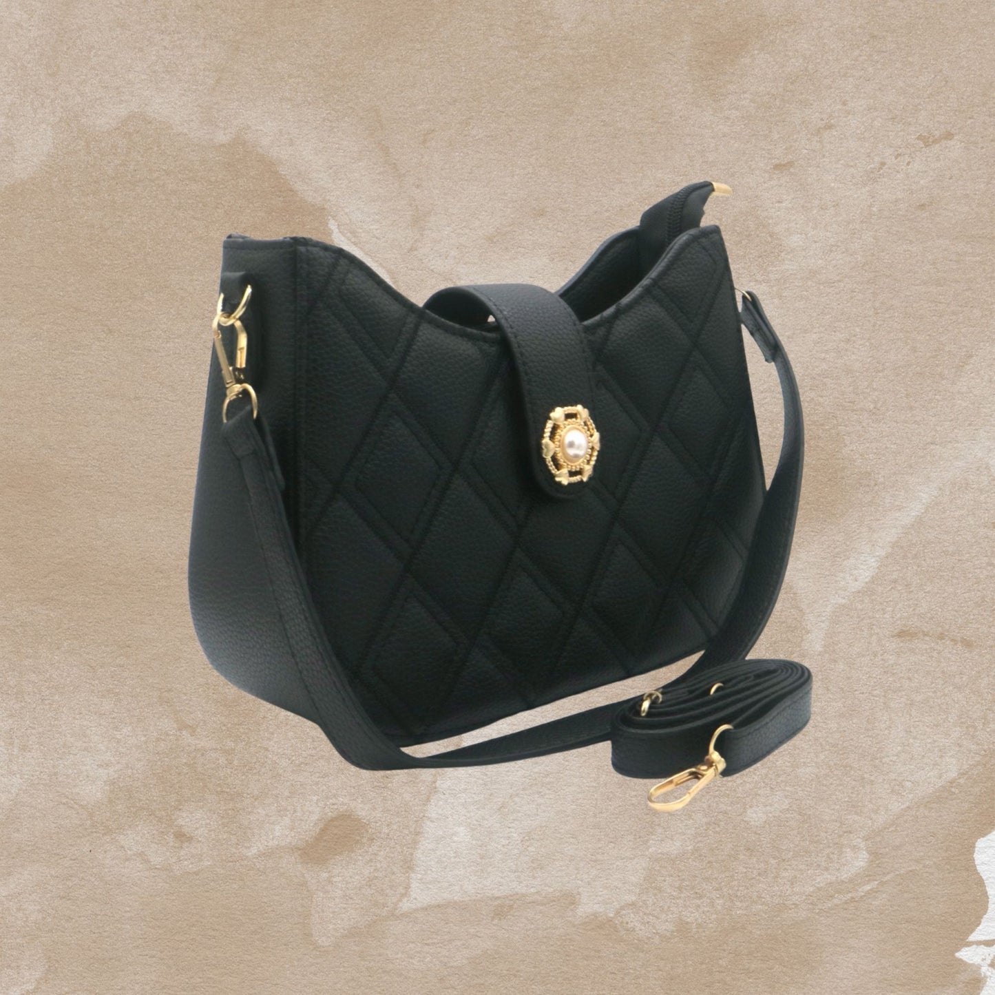 Jacobsz Atelier Essentials · Noir Shoulder Bag · Zwart & Beige