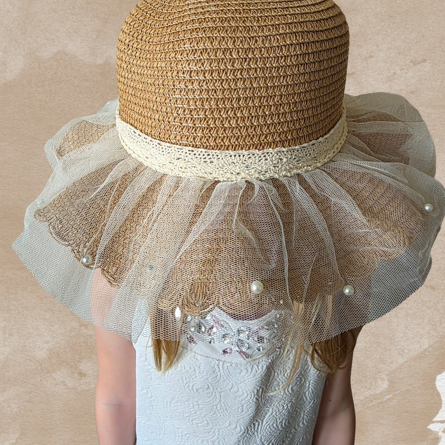 Petite Summer Lace Hat – Kinder Zonnehoed Brown | Jacobsz Atelier