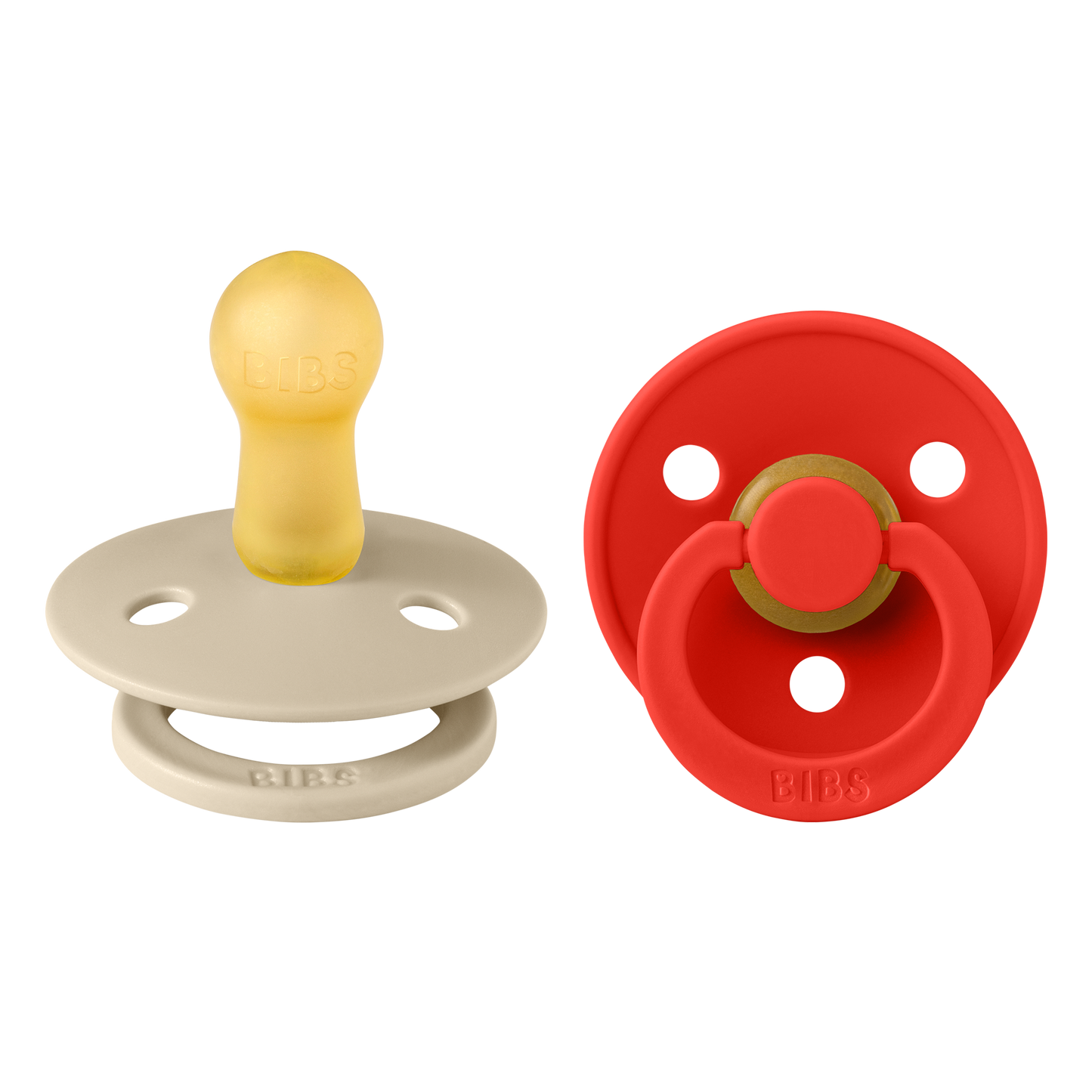 BIBS Colour Fopspeen Round | Vanilla & Candy Apple | Maat 2 | 6+ maanden | 2-pack
