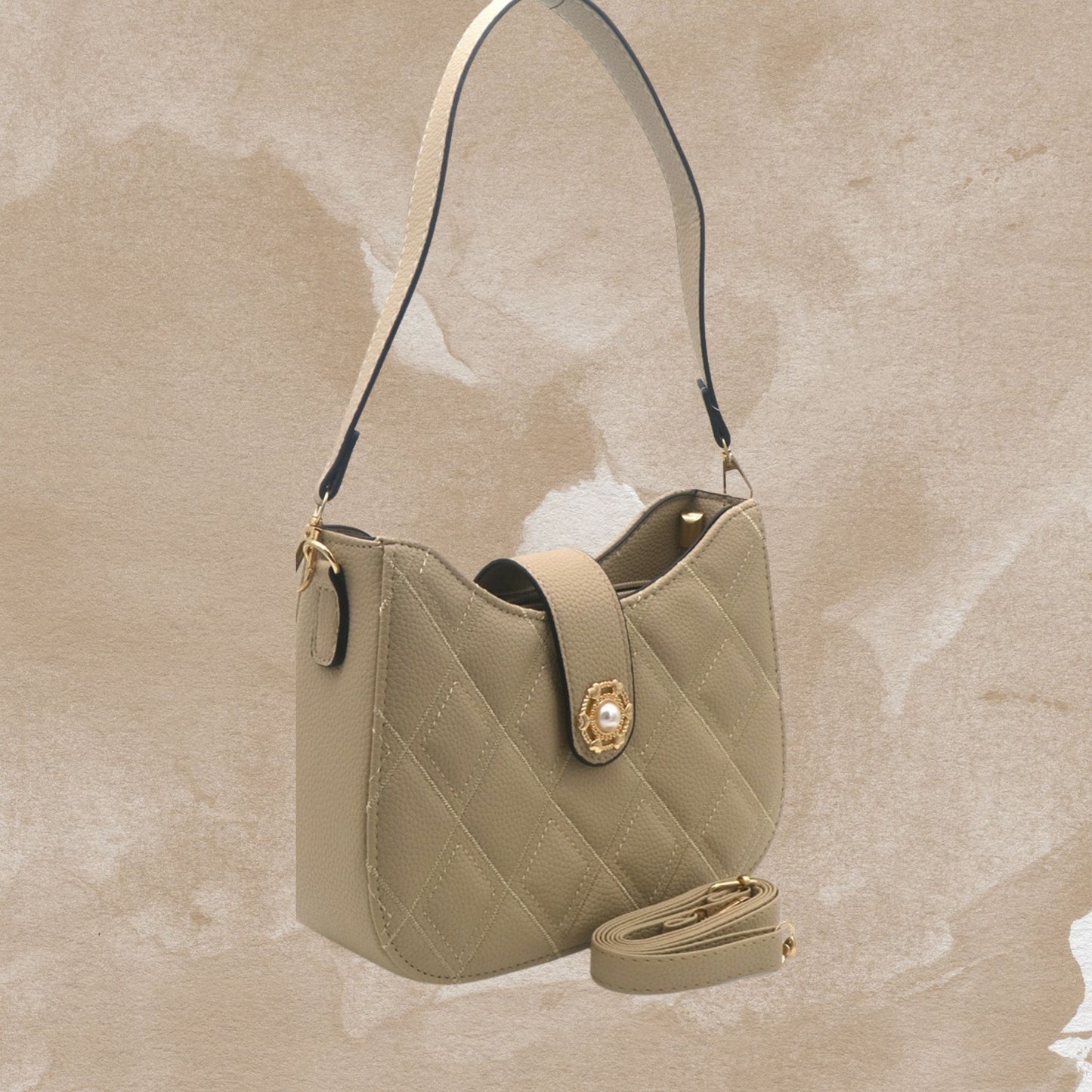Jacobsz Atelier Essentials · Noir Shoulder Bag · Zwart & Beige