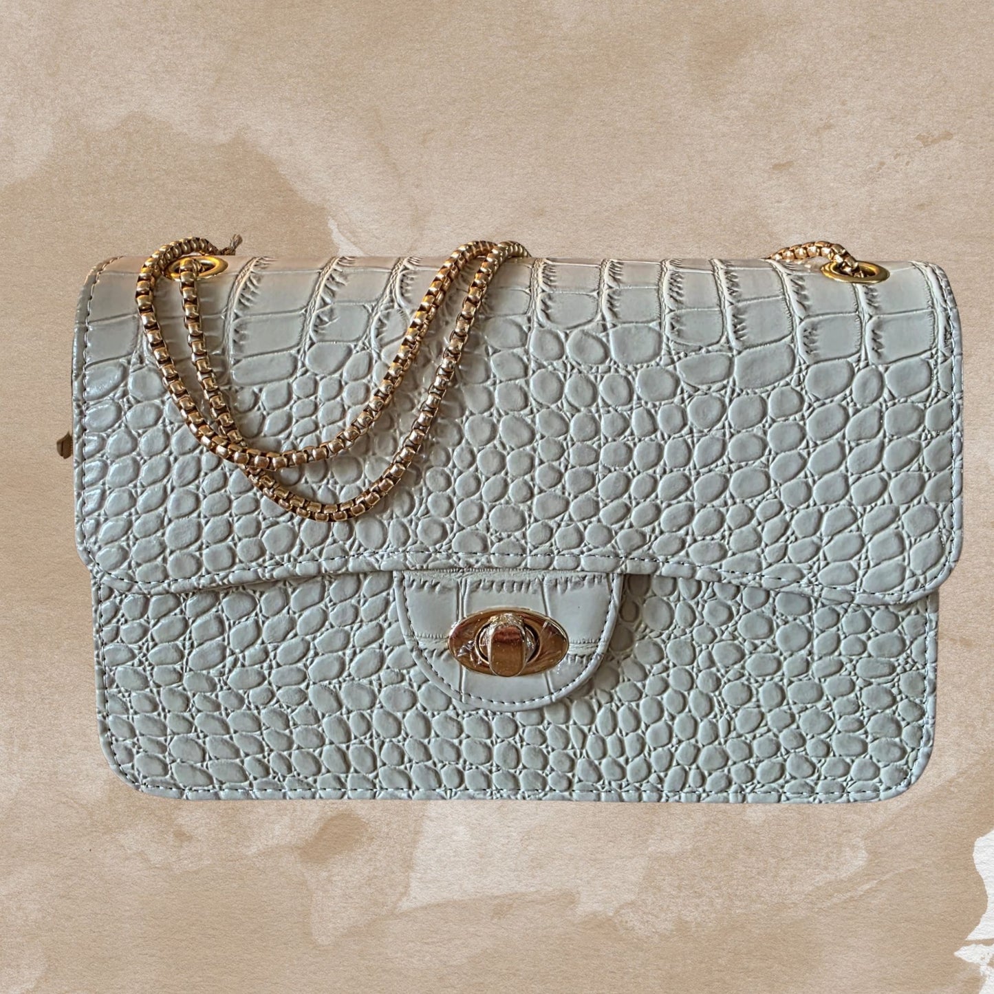 Jacobsz Atelier Essentials · Croco Shoulder Bag · Beige | Zwart | Roze