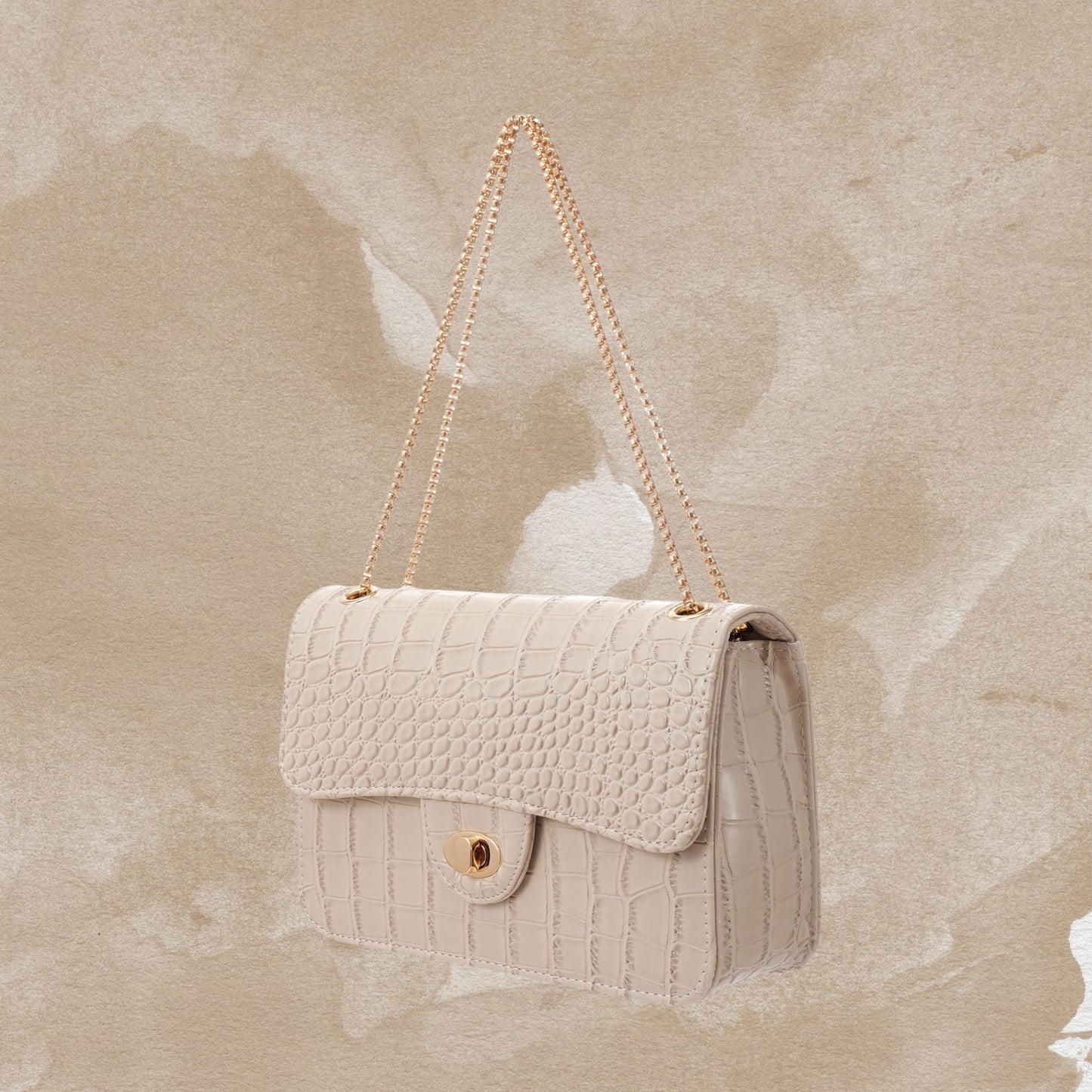 Jacobsz Atelier Essentials · Croco Shoulder Bag · Beige | Zwart | Roze