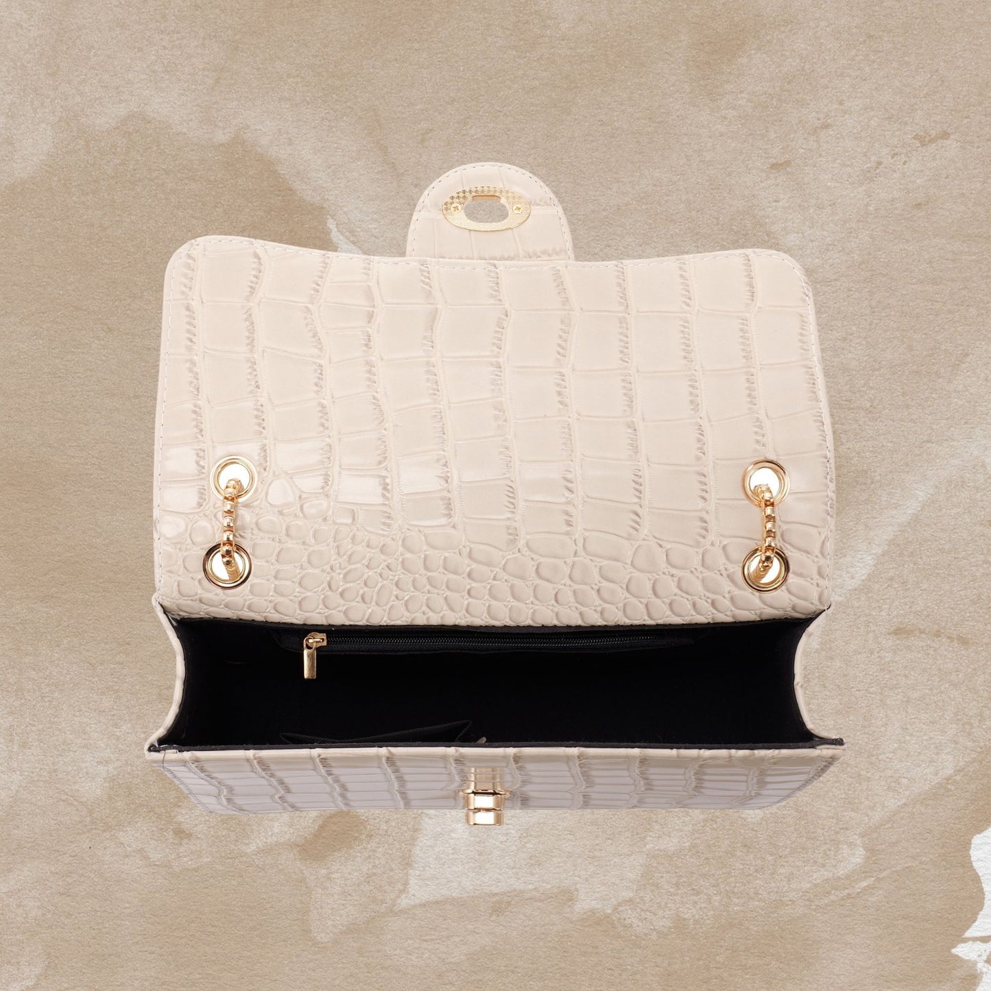 Jacobsz Atelier Essentials · Croco Shoulder Bag · Beige | Zwart | Roze