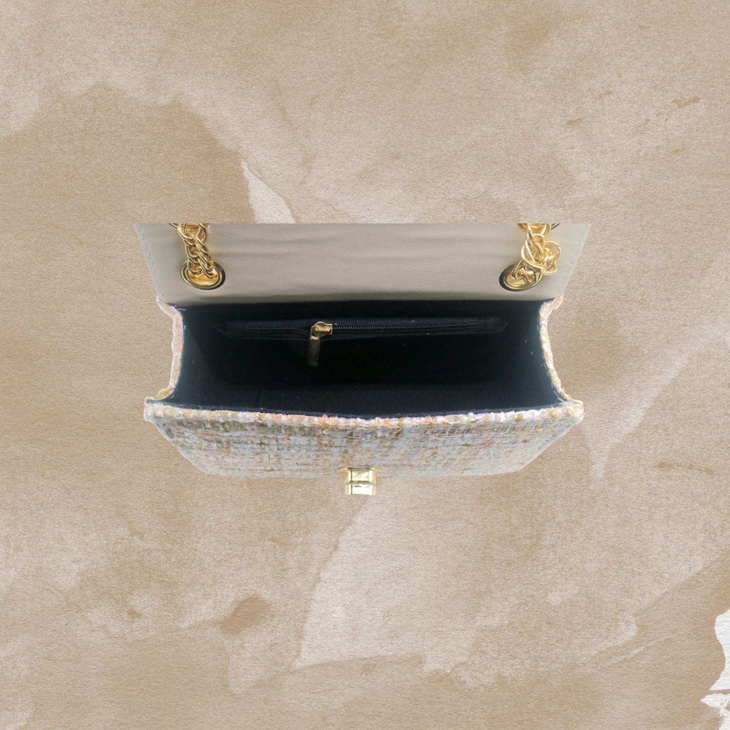 Jacobsz Atelier Essentials · Tweed Chain Bag · Beige