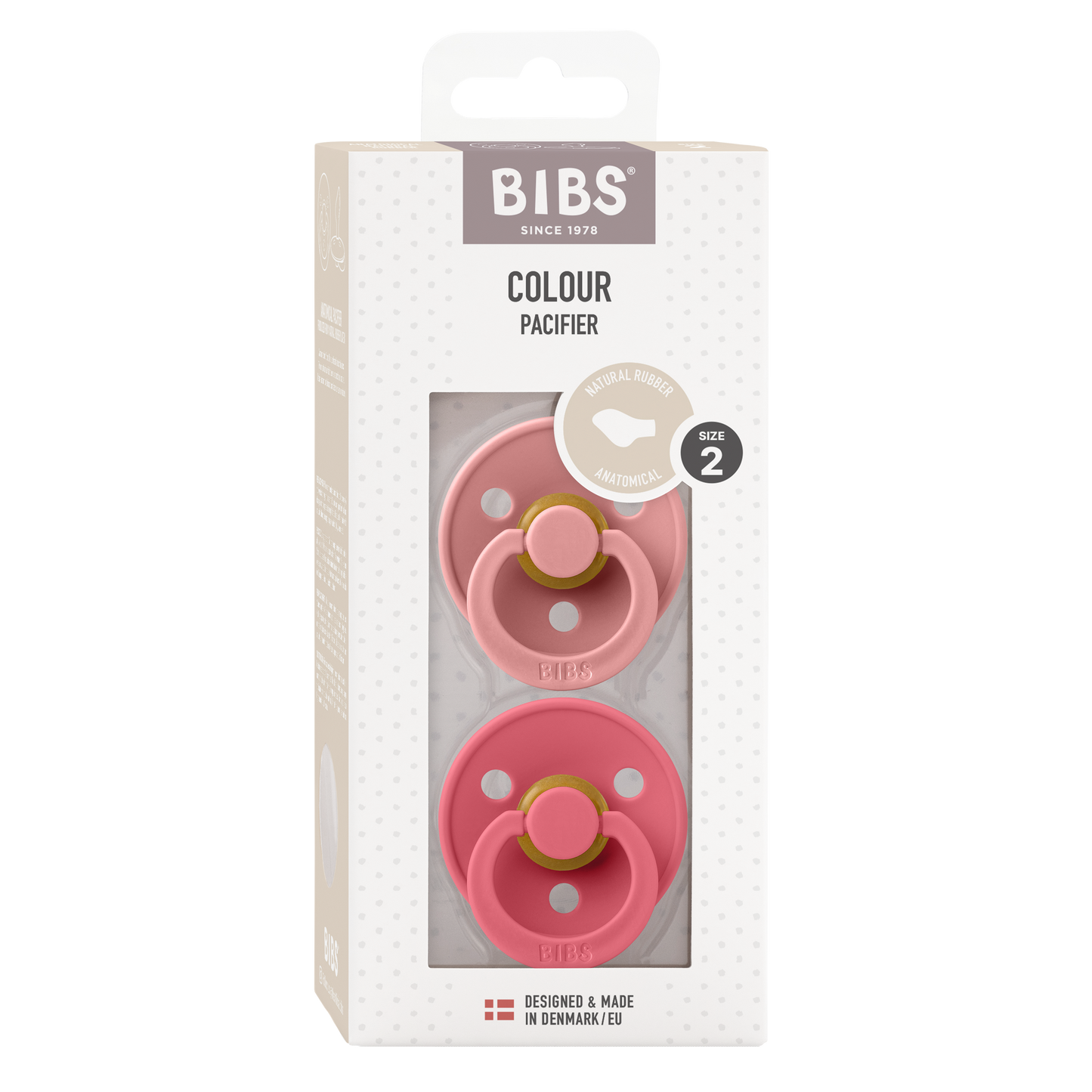 BIBS Colour Fopspeen Anatomical | Dusty Pink & Coral | Maat 2 | 6+ maanden | 2-pack