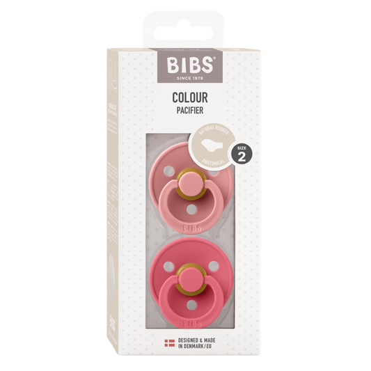 BIBS Colour Fopspeen Anatomical | Dusty Pink & Coral | Maat 2 | 6+ maanden | 2-pack