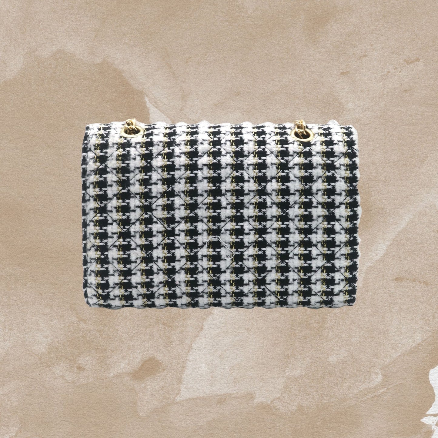 Jacobsz Atelier Essentials · Houndstooth Chain Crossbody Bag · Black & White