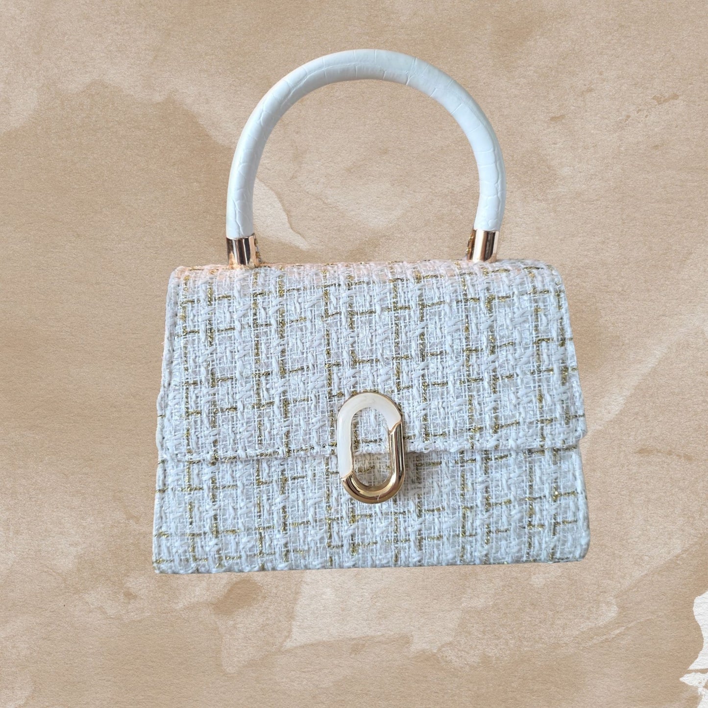 Jacobsz Atelier Essentials · Tweed Top Handle Bag · White