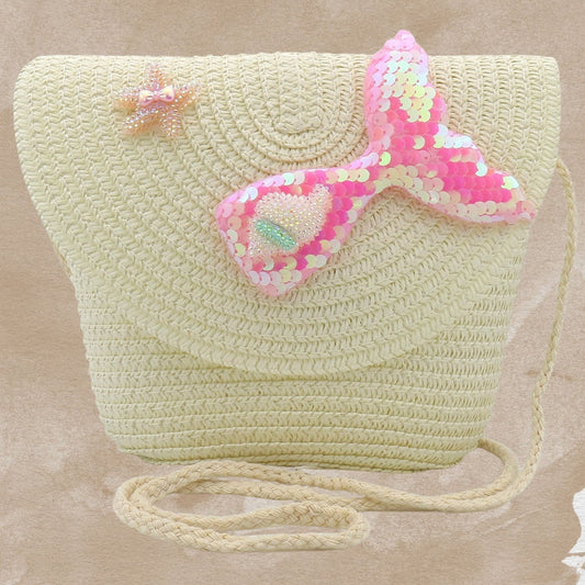 Mermaid kinder strandtas beige – Jacobsz Atelier