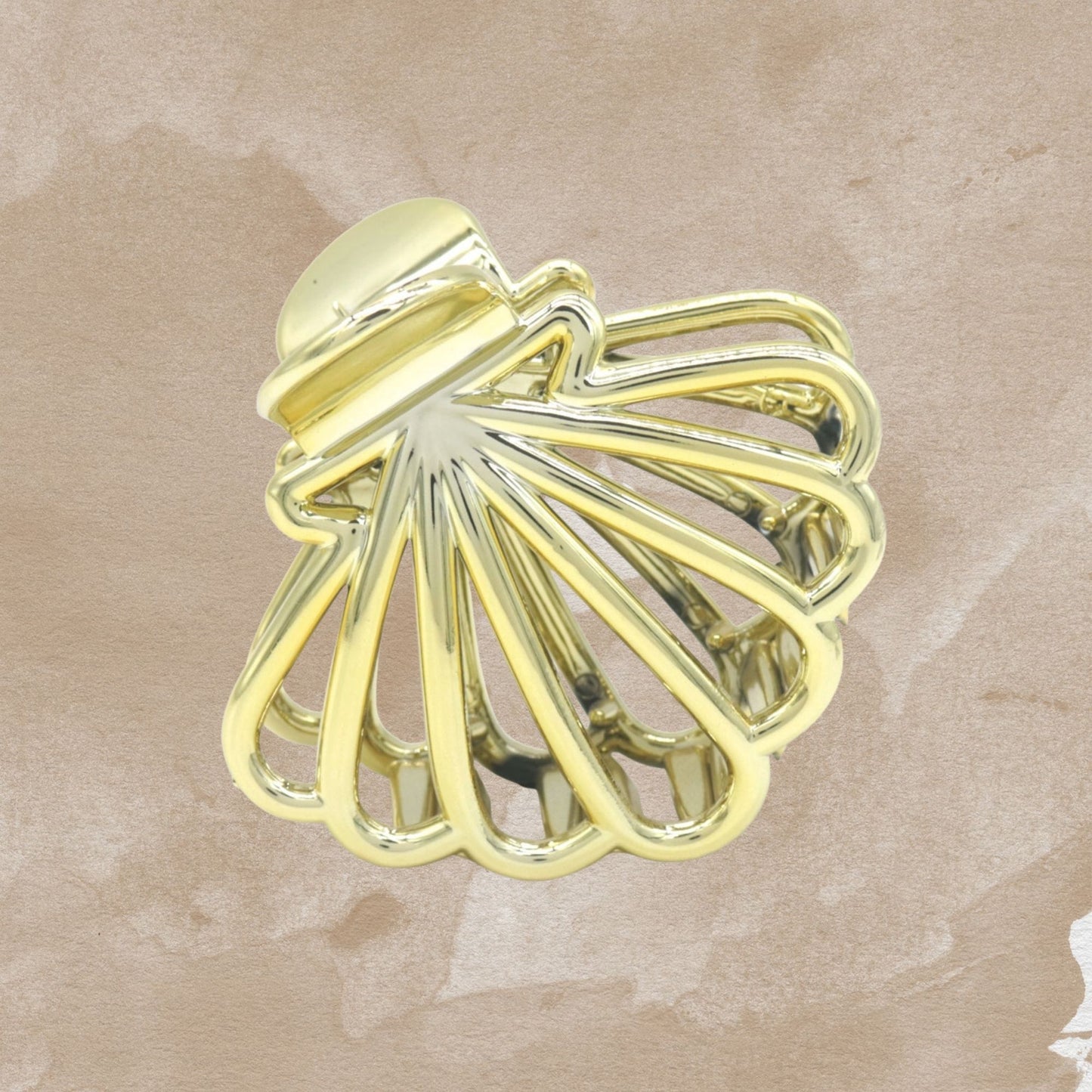 Shell Hair Claw Clip – Gouden Schelp Haarclip 7cm | Jacobsz Atelier