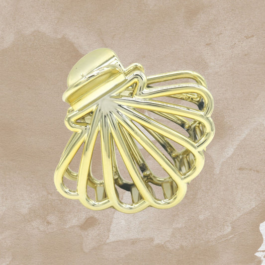 Shell Hair Claw Clip – Gouden Schelp Haarclip 7cm | Jacobsz Atelier