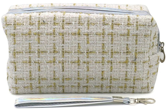 Jacobsz Atelier · The Tweed Make-up Bag · Roze | Wit