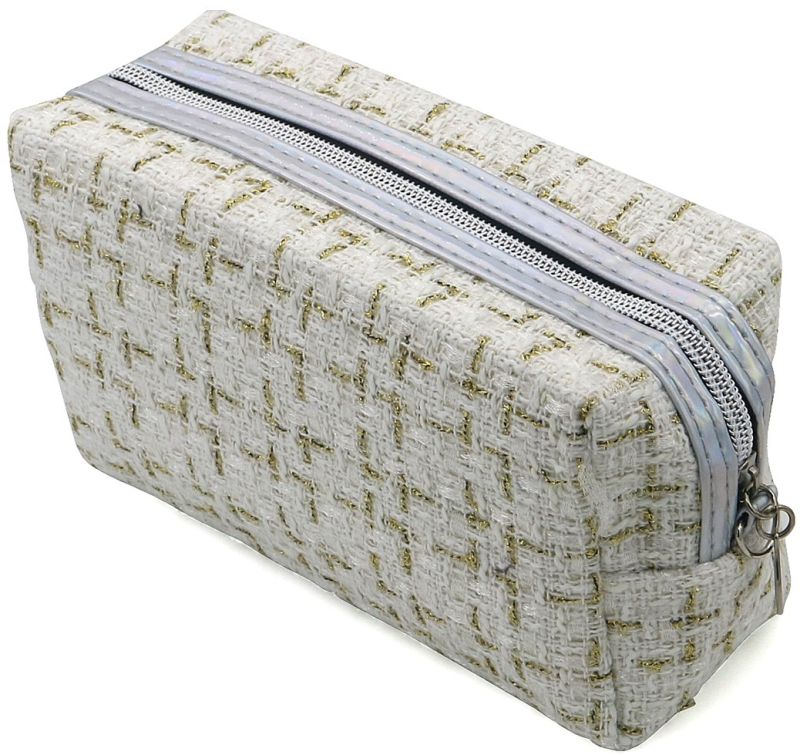 Jacobsz Atelier · The Tweed Make-up Bag · Roze | Wit