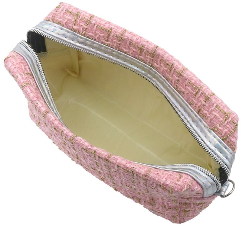 Jacobsz Atelier · The Tweed Make-up Bag · Roze | Wit