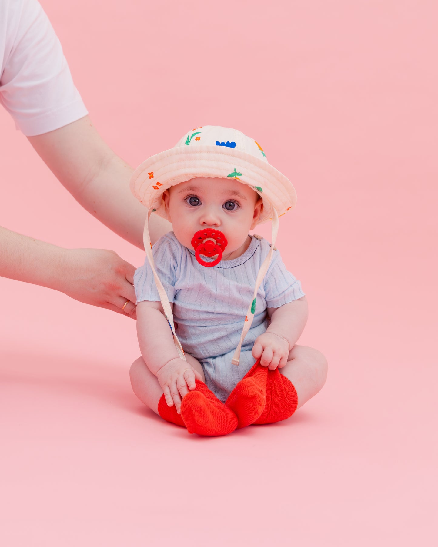 BIBS Boheme Natural Rubber Fopspeen | Dusty Pink / Coral