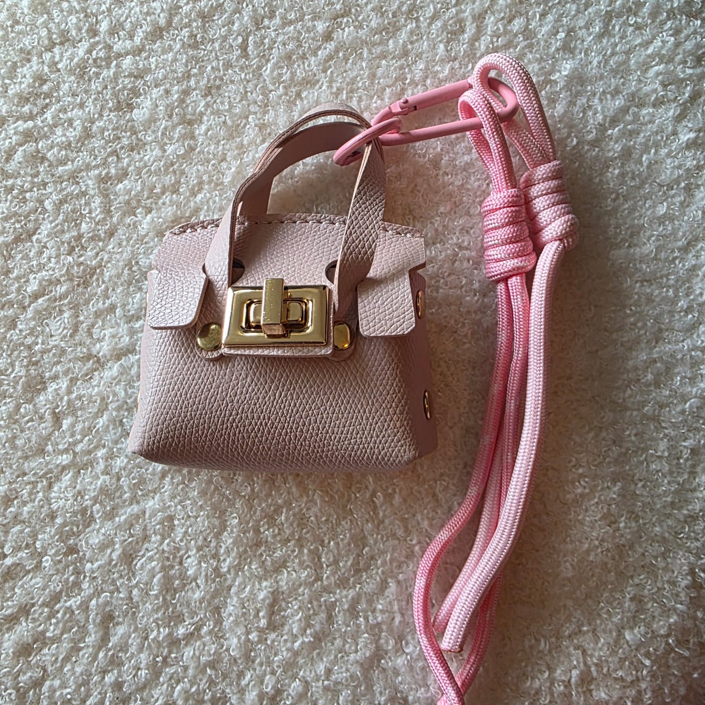 roze mini tas sleutelhanger