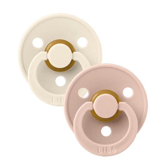 BIBS Colour Fopspeen Symmetrical | Ivory & Blush | Maat 1 | 0+ maanden | 2-pack