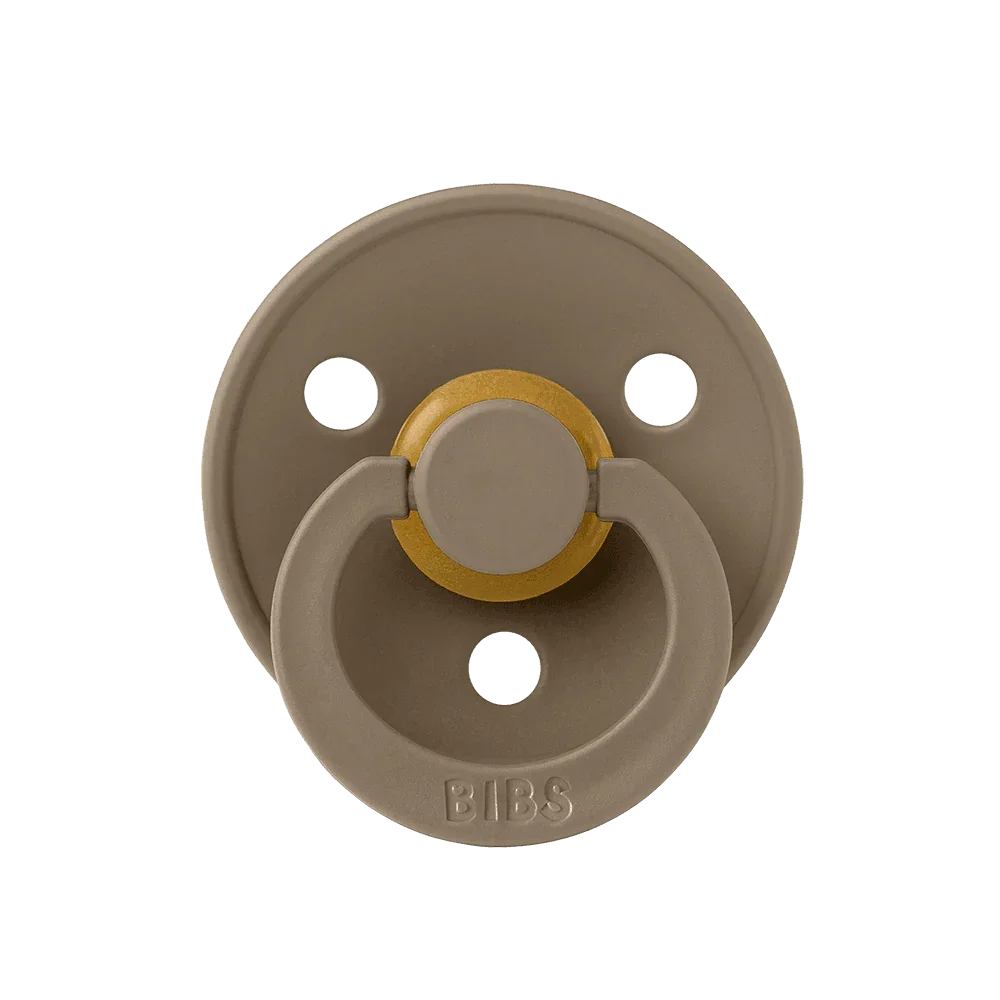 BIBS Colour Fopspeen Round | Ivory & Dark Oak | Maat 1 | 0+ maanden | 2-pack
